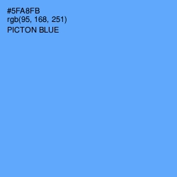 #5FA8FB - Picton Blue Color Image