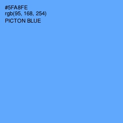 #5FA8FE - Picton Blue Color Image