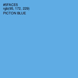 #5FACE5 - Picton Blue Color Image