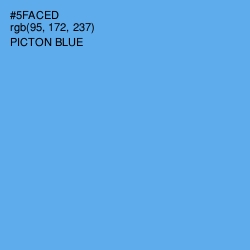 #5FACED - Picton Blue Color Image