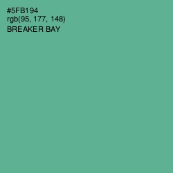 #5FB194 - Breaker Bay Color Image