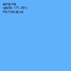 #5FB1FB - Picton Blue Color Image