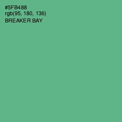 #5FB488 - Breaker Bay Color Image
