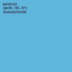 #5FB7DD - Shakespeare Color Image