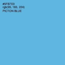 #5FB7E0 - Picton Blue Color Image