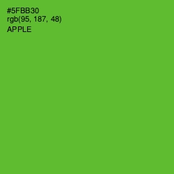 #5FBB30 - Apple Color Image