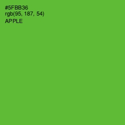 #5FBB36 - Apple Color Image