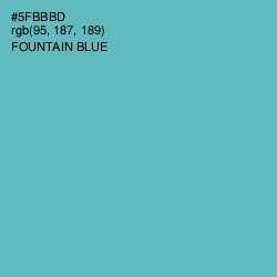 #5FBBBD - Fountain Blue Color Image