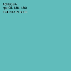 #5FBCBA - Fountain Blue Color Image