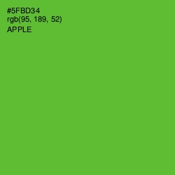 #5FBD34 - Apple Color Image