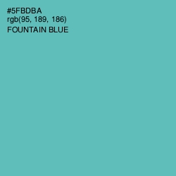 #5FBDBA - Fountain Blue Color Image