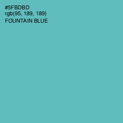 #5FBDBD - Fountain Blue Color Image