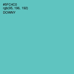 #5FC4C0 - Downy Color Image