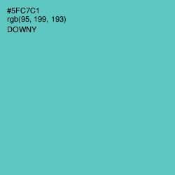 #5FC7C1 - Downy Color Image