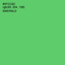 #5FCC6C - Emerald Color Image