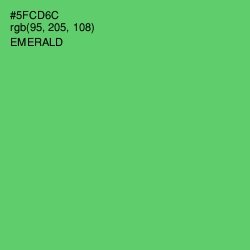 #5FCD6C - Emerald Color Image