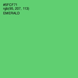 #5FCF71 - Emerald Color Image