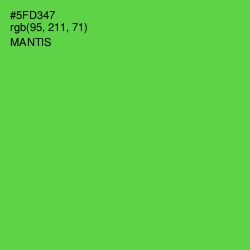 #5FD347 - Mantis Color Image