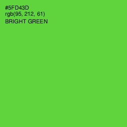 #5FD43D - Bright Green Color Image