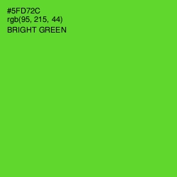 #5FD72C - Bright Green Color Image