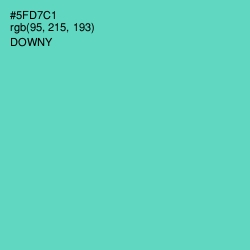 #5FD7C1 - Downy Color Image