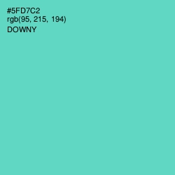 #5FD7C2 - Downy Color Image