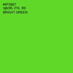 #5FD827 - Bright Green Color Image