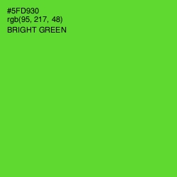 #5FD930 - Bright Green Color Image