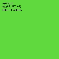 #5FD93D - Bright Green Color Image