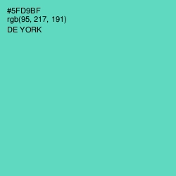 #5FD9BF - De York Color Image