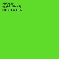 #5FDB29 - Bright Green Color Image