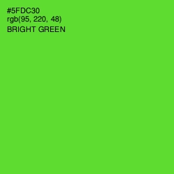 #5FDC30 - Bright Green Color Image