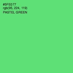 #5FE077 - Pastel Green Color Image