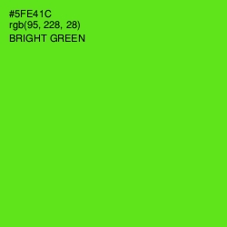 #5FE41C - Bright Green Color Image