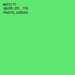 #5FE771 - Pastel Green Color Image