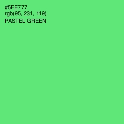 #5FE777 - Pastel Green Color Image