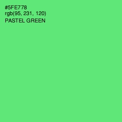 #5FE778 - Pastel Green Color Image