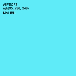 #5FECF8 - Turquoise Blue Color Image