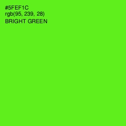 #5FEF1C - Bright Green Color Image