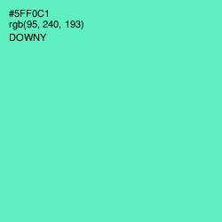 #5FF0C1 - Downy Color Image