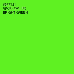 #5FF121 - Bright Green Color Image