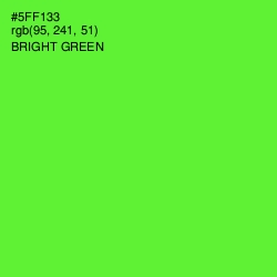 #5FF133 - Bright Green Color Image