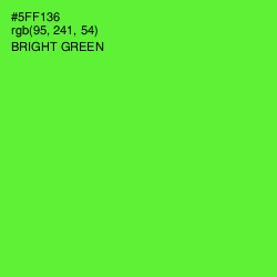 #5FF136 - Bright Green Color Image