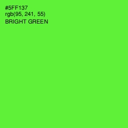 #5FF137 - Bright Green Color Image