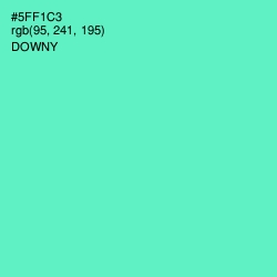 #5FF1C3 - Downy Color Image