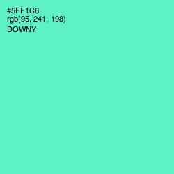 #5FF1C6 - Downy Color Image