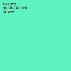 #5FF2C2 - Downy Color Image