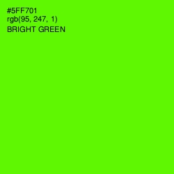 #5FF701 - Bright Green Color Image