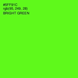 #5FF91C - Bright Green Color Image