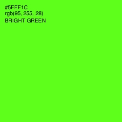 #5FFF1C - Bright Green Color Image